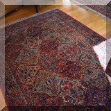D03. Karastan wool multi color Kirman rug. 5'9” x 9'4” - $650